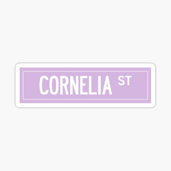 cornelia street purple Sticker