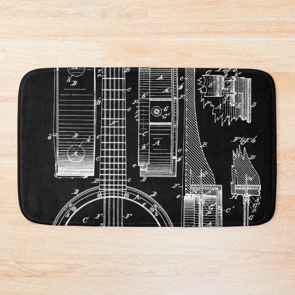 Item preview, Banjo Patent 1882 - White designed and sold by InkedArtPrints.