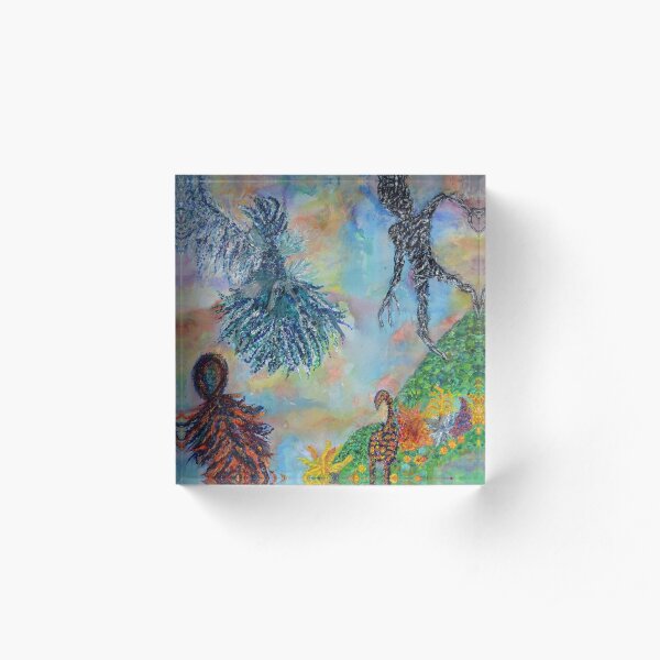 Land of Whimsical Creatures Acrylic Block