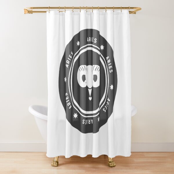 Aries - Dark Shower Curtain