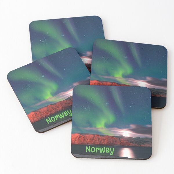 Item preview, Norway Scandinavian Northern Lights Red Cliffs Trolltunga designed and sold by mwagie.
