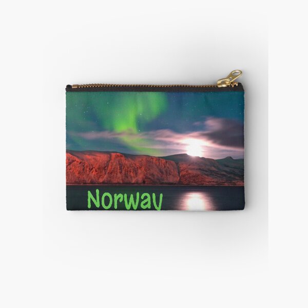 Item preview, Norway Scandinavian Northern Lights Red Cliffs Trolltunga designed and sold by mwagie.