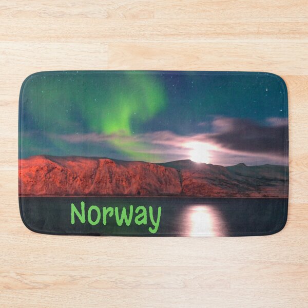 Item preview, Norway Scandinavian Northern Lights Red Cliffs Trolltunga designed and sold by mwagie.