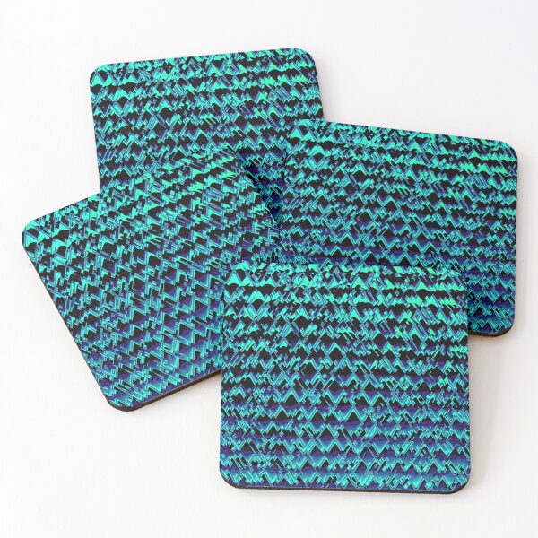 Item preview, Abstract Turquoise Glitch Art Diamond Pattern designed and sold by Dator.