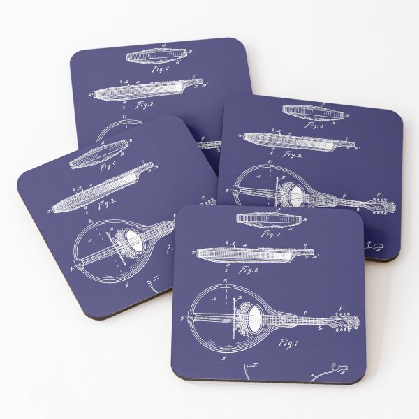 Item preview, Mandolin Patent 1898 - White designed and sold by InkedArtPrints.