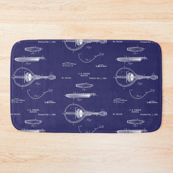 Item preview, Mandolin Patent 1898 - White designed and sold by InkedArtPrints.
