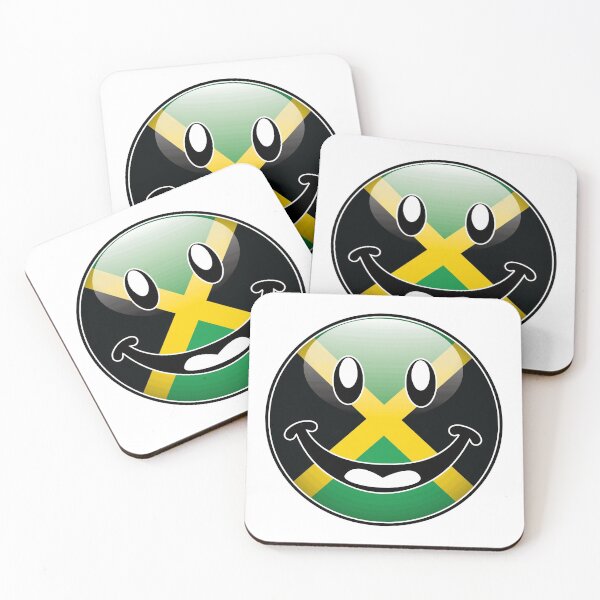 Item preview, Jamaica Happy Face Smiley Emoji Button designed and sold by IdentiTee Studios.