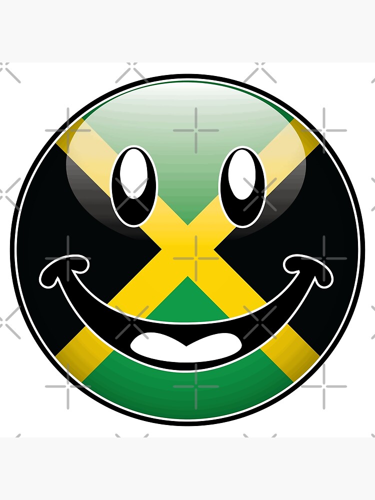 Jamaica Happy Face Smiley Emoji Button Canvas Print By Identiti