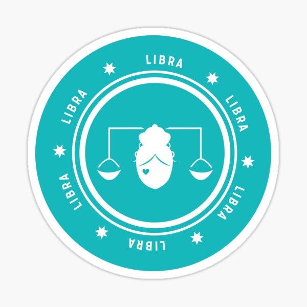 Libra - Teal Sticker