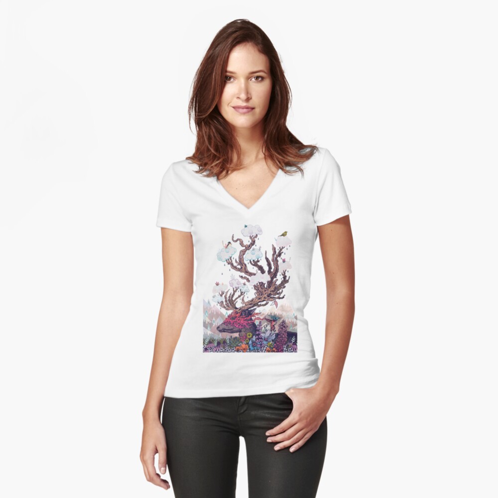 Item preview, Fitted V-Neck T-Shirt designed and sold by MatMiller.
