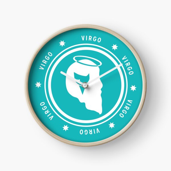 Virgo - Teal Clock