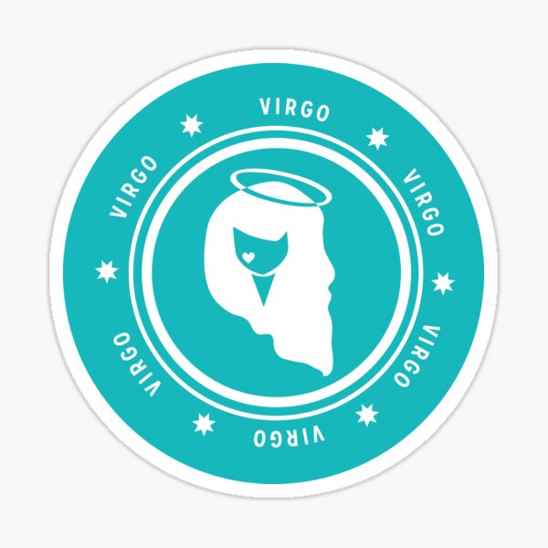 Virgo - Teal Sticker