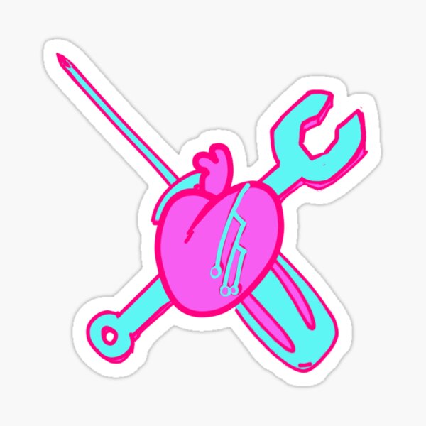 heart and crosstools - textless Sticker