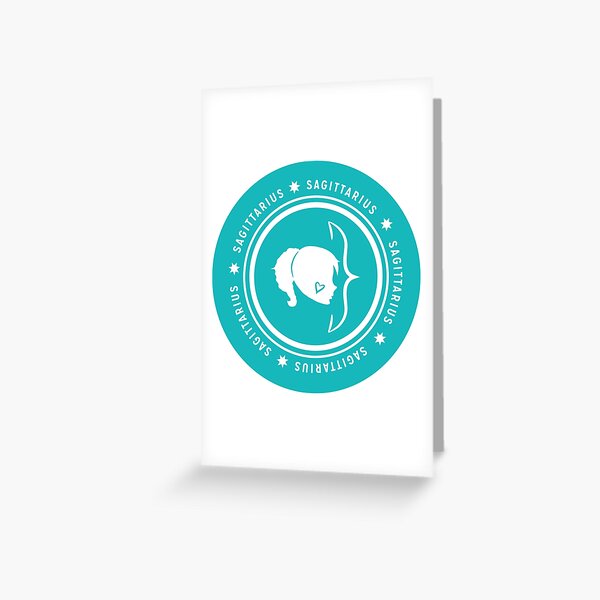 Sagittarius - Teal Greeting Card