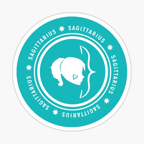 Sagittarius - Teal Sticker