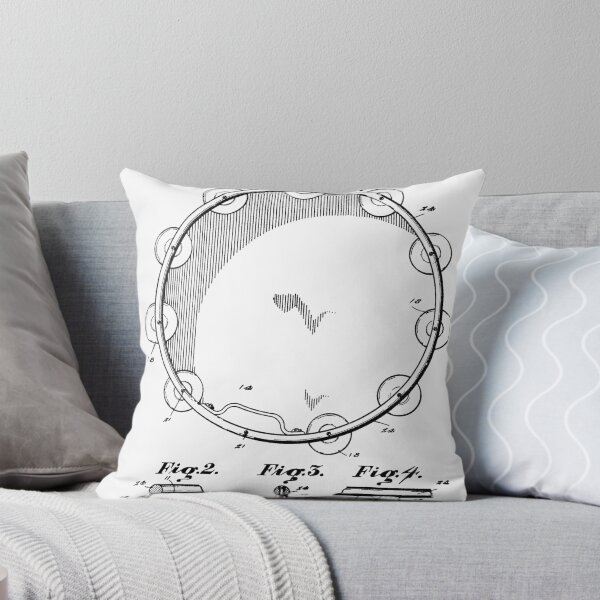 Item preview, Tambourine Patent 1922 - Black designed and sold by InkedArtPrints.