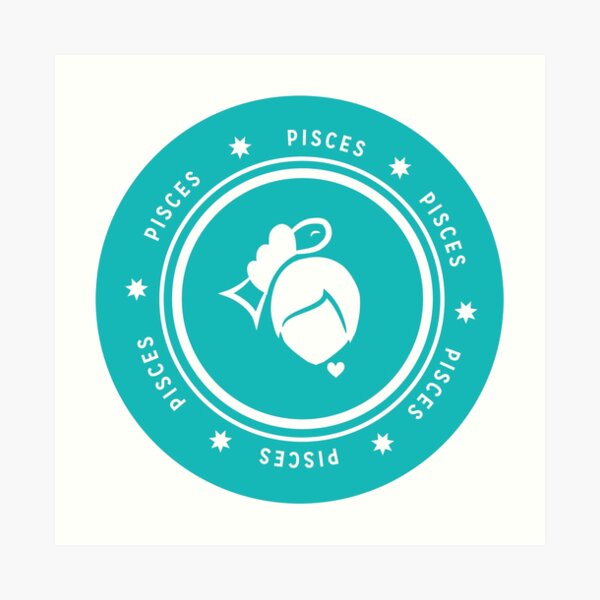 Pisces - Teal Art Print