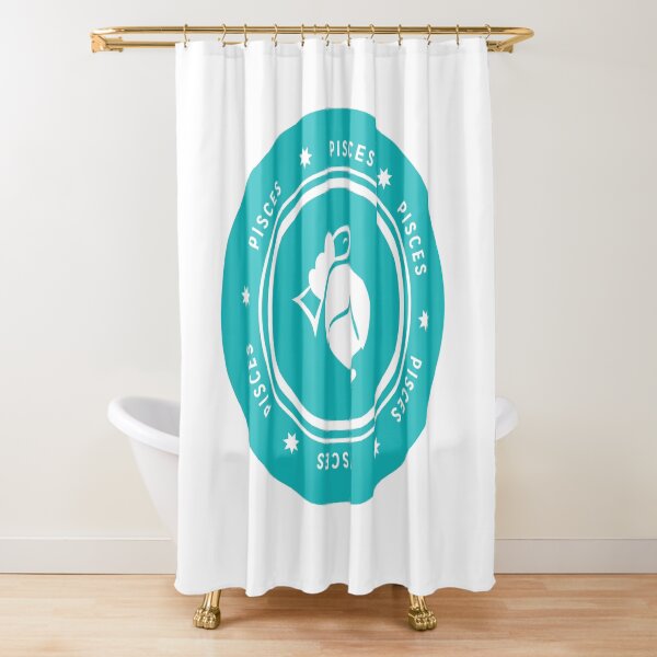 Pisces - Teal Shower Curtain