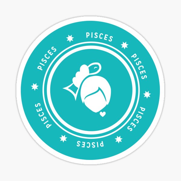 Pisces - Teal Sticker