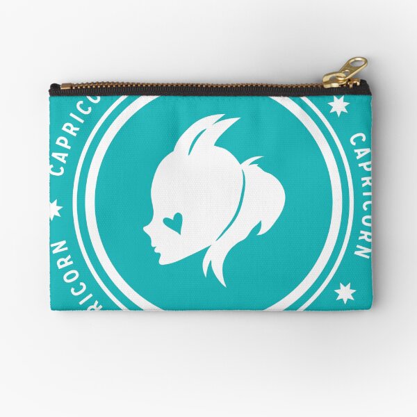 Capricorn - Teal Zipper Pouch