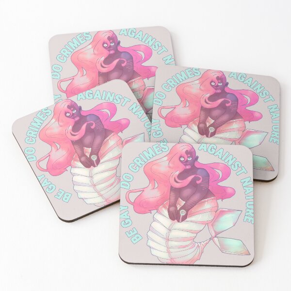 merborg - text Coasters (Set of 4)