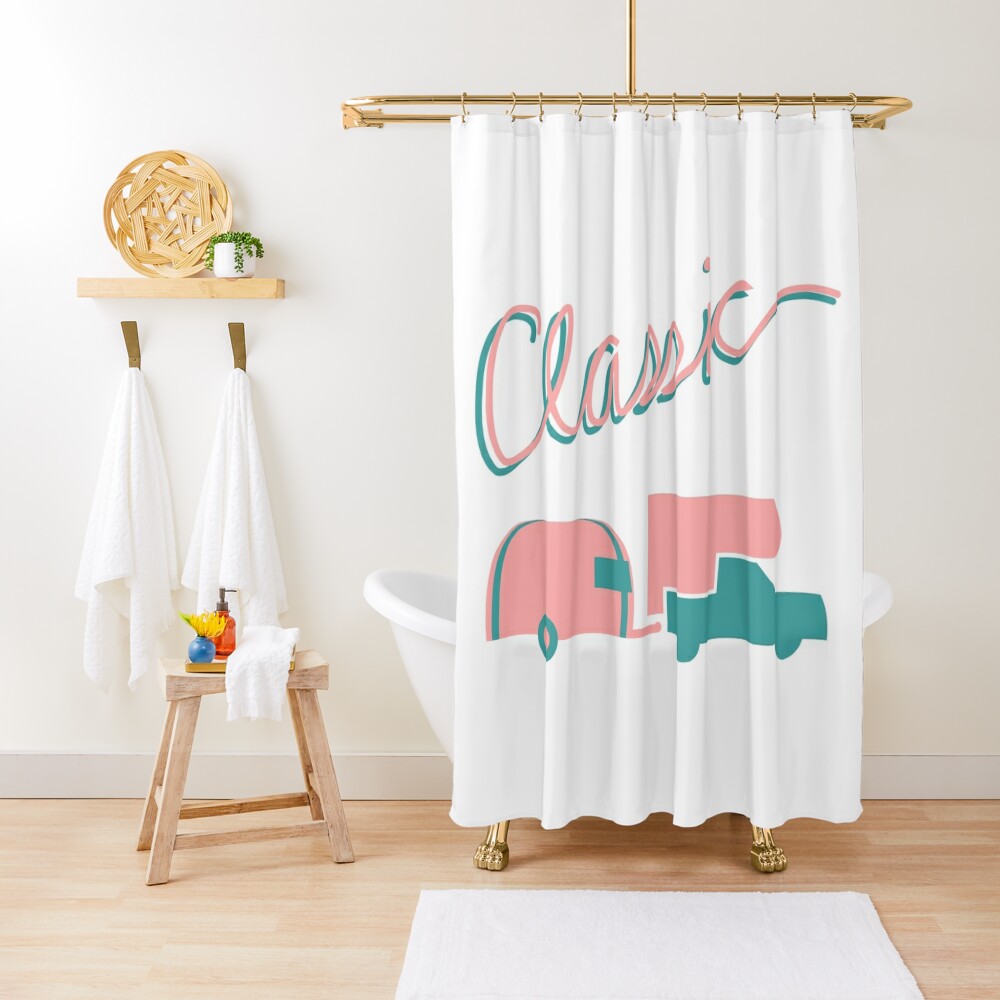 travel trailer shower curtain size