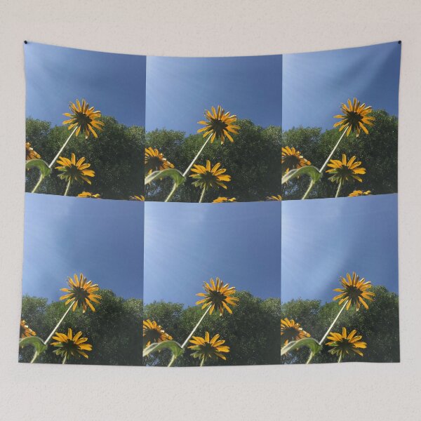 Item preview, Black-Eyed Susans, autumn yellow flowers, blue sky designed and sold by djrunnels.