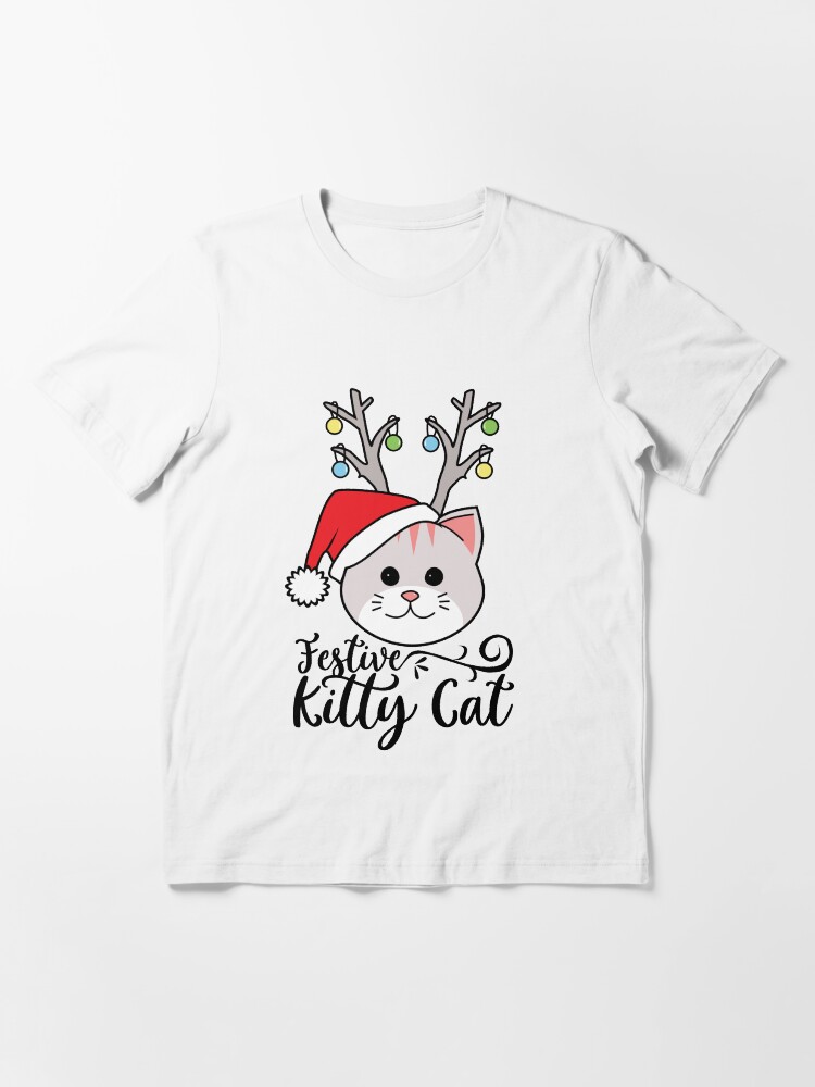 cat christmas antlers