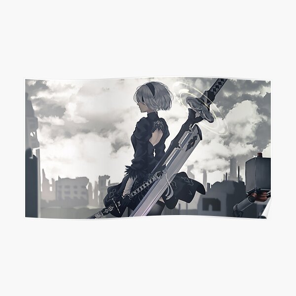 Nier Automata 2B Poster
