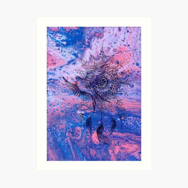 Purple Bird Art Print