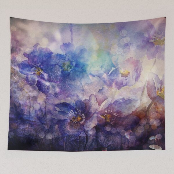 Item preview, Blue watercolor floral dream designed and sold by Art by Lilia.