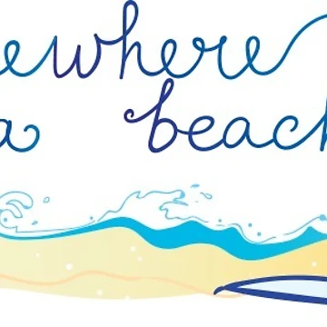 Artwork thumbnail, Somewhere on a Beach Sticker by RipDesigns