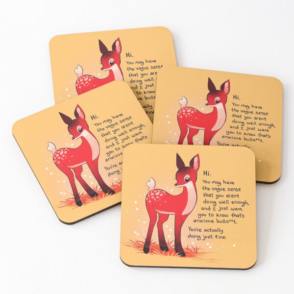 Item preview, "You're actually doing just fine" Baby Deer designed and sold by thelatestkate.