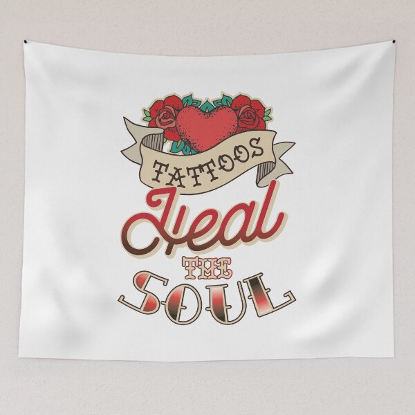 Item preview, Floral Tattoo with Heart & Soul designed and sold by phoxydesign.