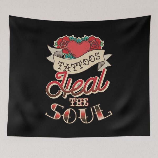 Item preview, Floral Tattoo with Heart & Soul designed and sold by phoxydesign.