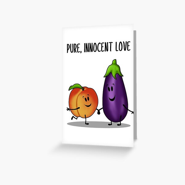 You're the Eggplant to my Peach Greeting Cards | LookHUMAN