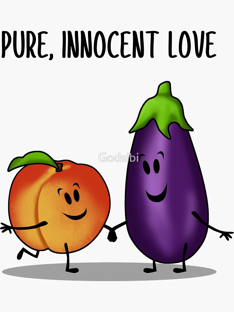 "Eggplant and Peach" Sticker for Sale by Godsibi Redbubble