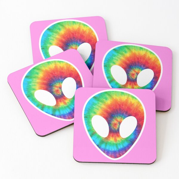 Item preview, Rainbow Tie Dye Alien - White designed and sold by papa-pedro.