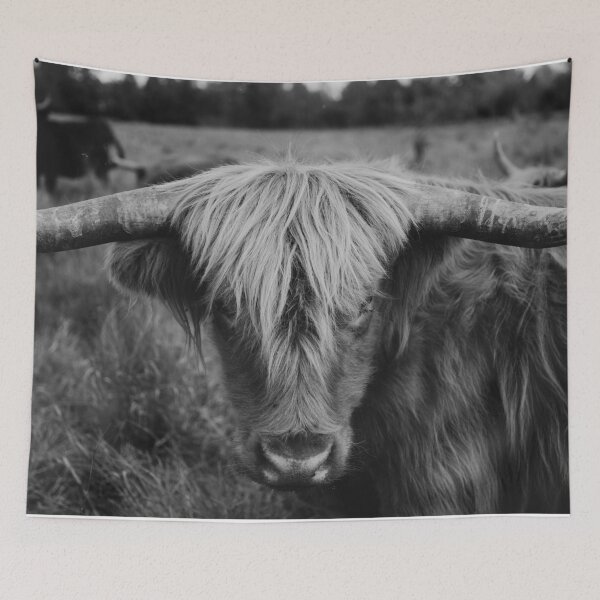 Item preview, Highland Cow Black and White designed and sold by chelseavictoria.