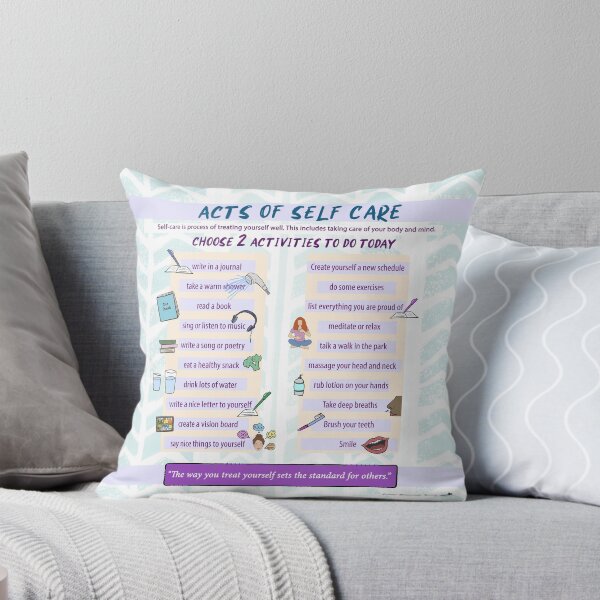 Item preview, Self-Care Pillow - Stress Management - DBT - CBT designed and sold by Neurons  Away.