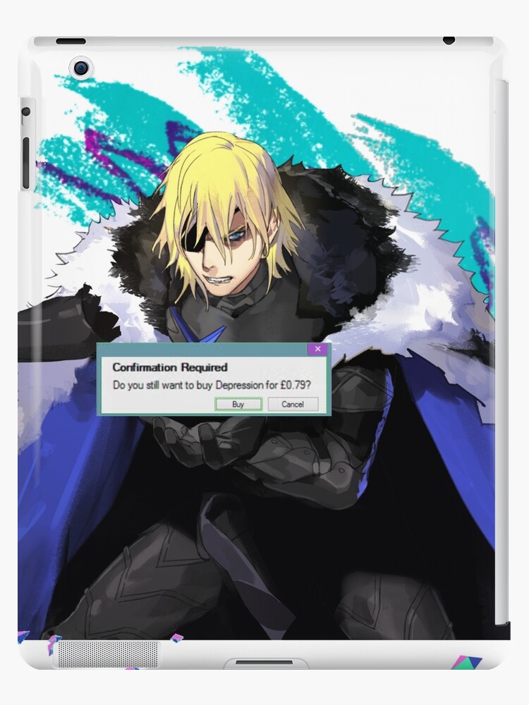 Fire Emblem Three Houses Dimitri Vaporwave Aesthetic Blue Lions Ipad Case Skin By Sassylin Redbubble