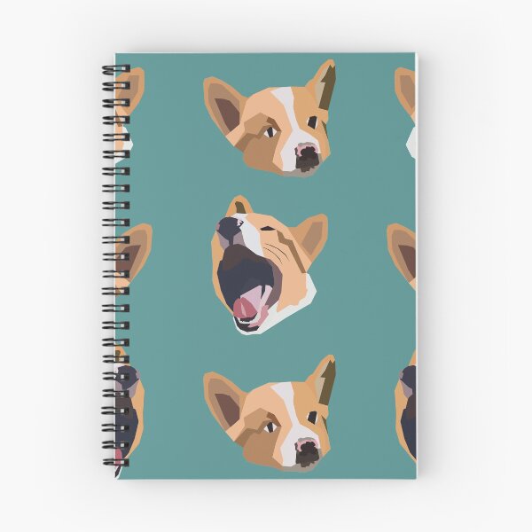 Item preview, Corgi happy faces pattern designed and sold by Bug & Brush.