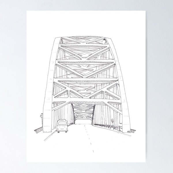 Item preview, Arte lineal de Tyne Bridge designed and sold by marie scowen.