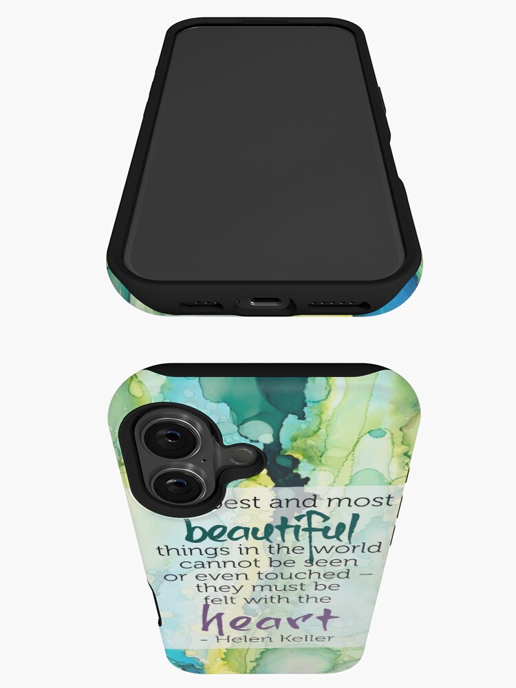 Thumbnail 3 of 4, iPhone Case, Inspirational Quote - Alcohol Ink designed and sold by qwollock.