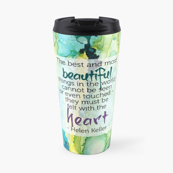 Inspirational Quote - Alcohol Ink Travel Mug