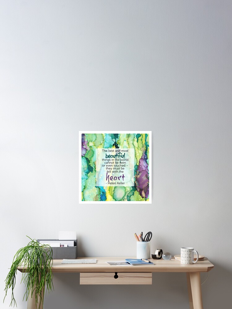 Thumbnail 2 of 3, Poster, Inspirational Quote - Alcohol Ink designed and sold by qwollock.