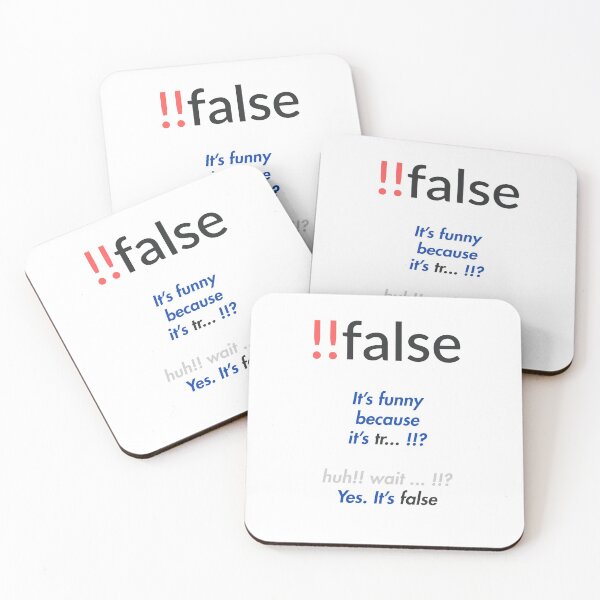 Item preview, !! false, Programming Joke, Funny - Double Negation designed and sold by mstfcntrk.