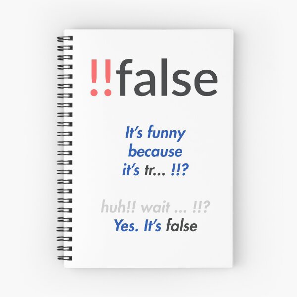 Artikelvorschau, !! false, Programmierwitz, Funny - Double Negation entworfen und verkauft von mstfcntrk.