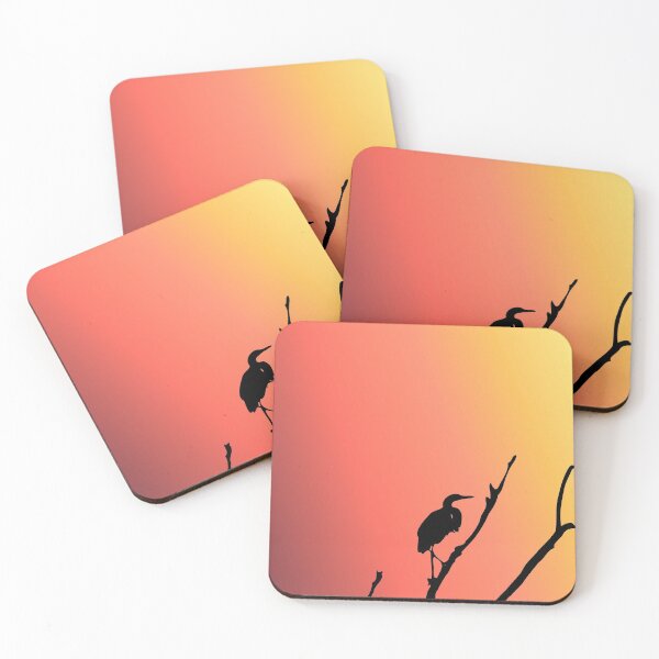 Item preview, Great Egret at sunset (illustration, silhouette) designed and sold by Bug & Brush.