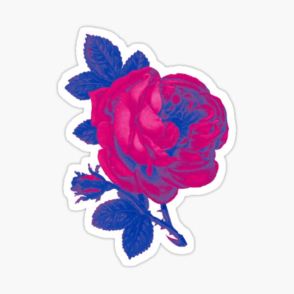 Item preview, Bi Pride Vintage Flower Art designed and sold by Vernen Ink.